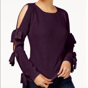 Ultra Flirt Juniors' Cold-Shoulder Sweater